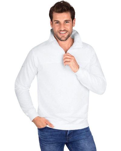 Trigema Sweatshirt mit Reißverschluss - Weiß