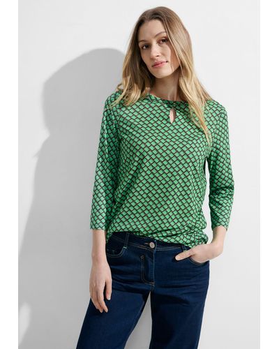 Cecil 3/4-Arm-Shirt im Tunika-Style - Grün