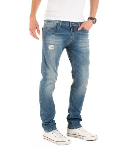 WOTEGA Slim-fit- Pete destroyed Jeans mit Stretchanteil - Blau