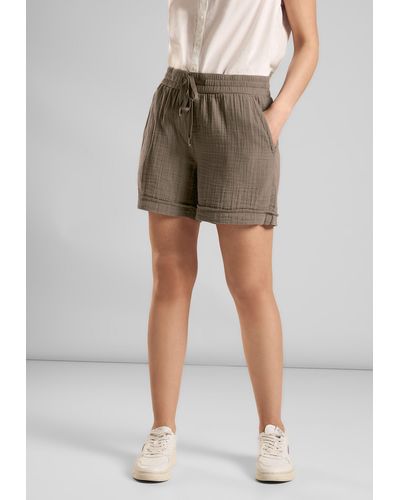 Street One Shorts Middle Waist - Natur