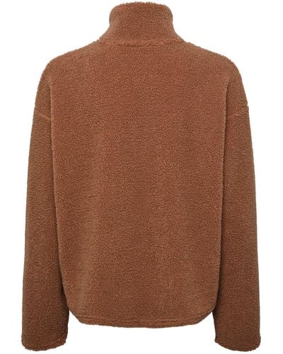 Pieces Sweatshirt Finnleigh (1-tlg) Plain/ohne Details - Braun