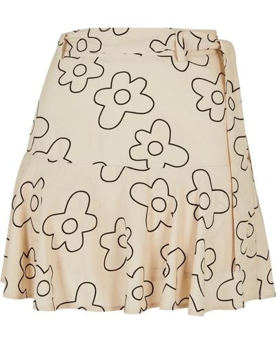 Urban Classics Jerseyrock Ladies Viscose Mini Skirt (1-tlg) - Natur