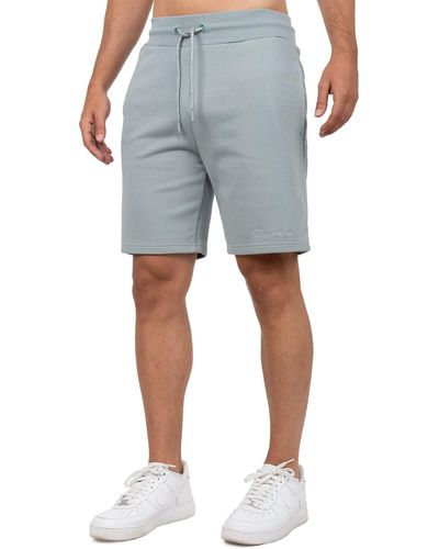 Reichstadt Shorts Basic Casual Kurze Hose 23RS036 Grey S mit Stitching am Hosenbein - Blau