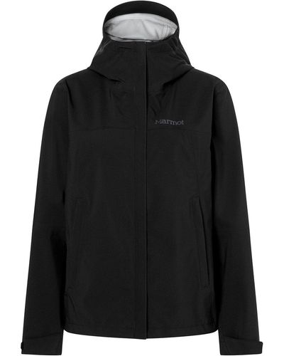Marmot Funktionsjacke Women's PreCip Eco Pro Jacket mit aufgedrucktem Markenlogo - Schwarz
