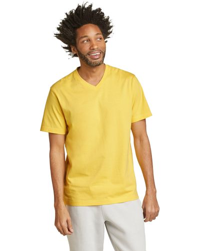 Eddie Bauer T- Legend Wash Pro Shirt 100% Baumwolle - Gelb