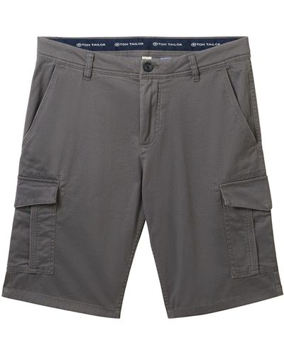 Tom Tailor Bermudas regular printed cargo shorts - Grau
