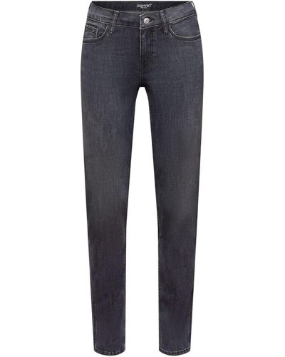 Edc By Esprit Slim-fit- Jeans mit schmaler Passform und mittelhohem Bund - Blau