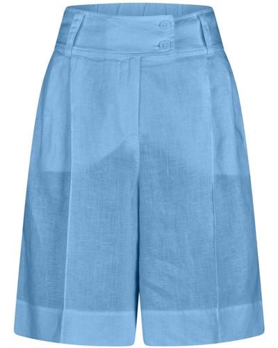 MARC AUREL Shorts aus Leinen - Blau