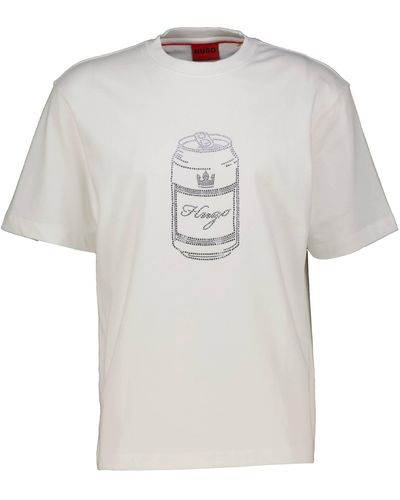 HUGO T-Shirt DEONDRIN (1-tlg) - Grau