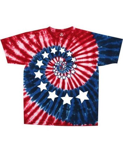 LIQUID BLUE T-Shirt Stars & Stripes Spiral USA - Rot