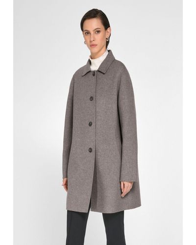 Peter Hahn Langjacke New Wool mit Taschen - Grau