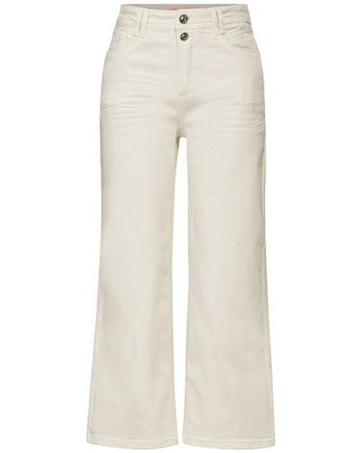 Street One Regular-fit-Jeans Style Denim-Culotte,casualfit, soft ecru washed - Weiß