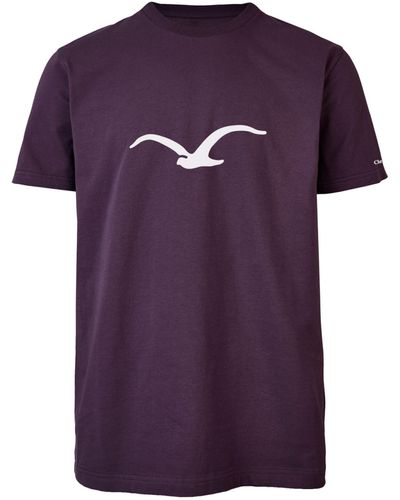 CLEPTOMANICX T-Shirt Mowe mit klassischem Print - Lila