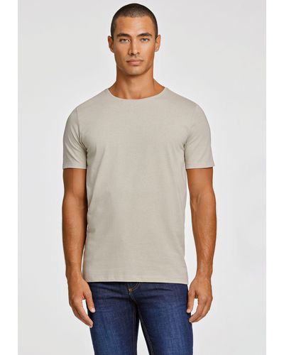 Lindbergh T-Shirt mit Rundhalsausschnitt - Grau