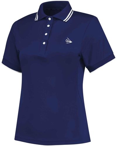 Dunlop Poloshirt Tennispolo CLUB LINE Kurzarm (1-tlg) - Blau