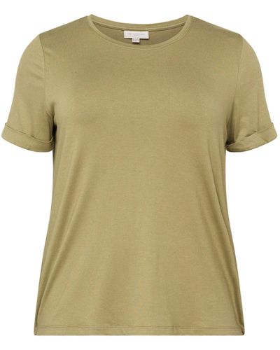Only Carmakoma T-Shirt (1-tlg) Plain/ohne Details - Grün