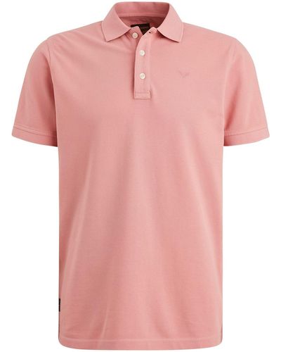 PME LEGEND T-Shirt Short sleeve polo Pique garment dy - Pink