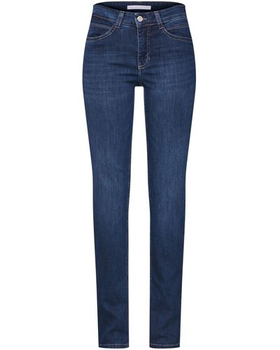 M·a·c Slim-fit-Jeans Angela (1-tlg) Plain/ohne Details, Weiteres Detail, Patches - Blau