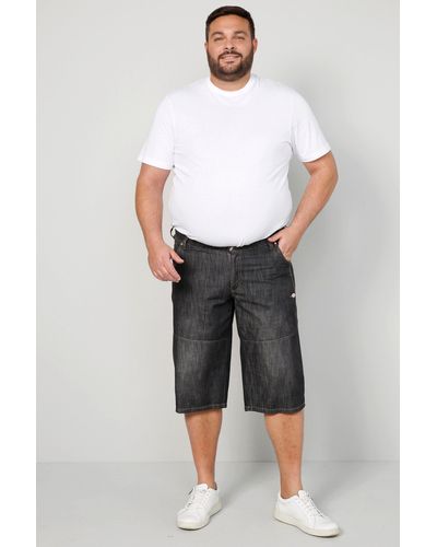 Men Plus Plus Bermudas Men+ Bermuda Bauchfit Regular Fit 5-Pocket - Grau
