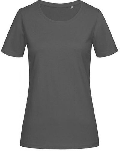 Stedman Rundhalsshirt Women ́s Lux T-Shirt Rundhals gekämmte Baumwolle - Grau