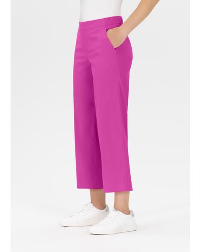 SteHmann 7/8-Hose Fenja2-658, leichte, stretchige Culotte mit seitlichen Taschen - Pink