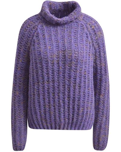 Smith & Soul Strickpullover HIGH COLLAR EFFECT YARN PULLOVER - Lila