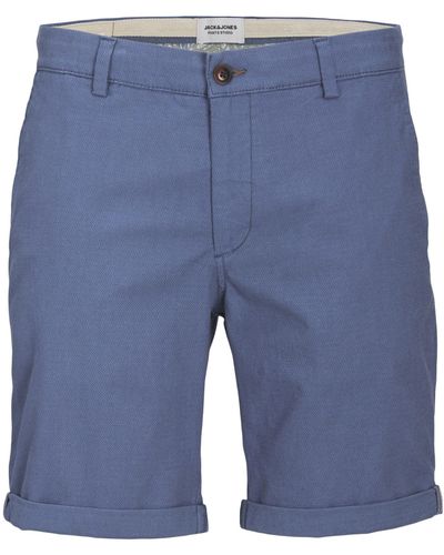 Jack & Jones Chinoshorts Chino Kurze Hose Lässige Midi-Shorts 7263 in Blau