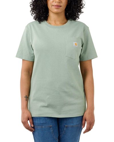 Carhartt T-Shirt Loose Fit Heavyweight Short-Sleeve Pocket - Grün
