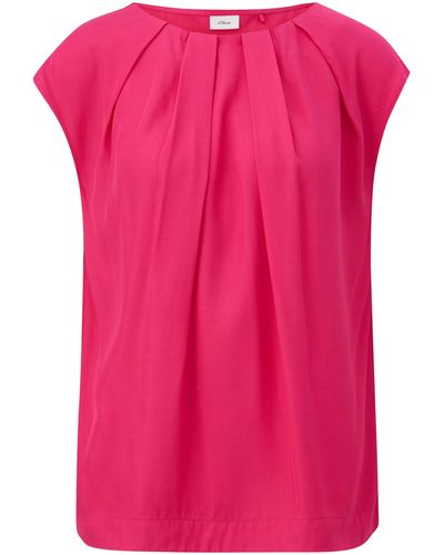 S.oliver Kurzarmbluse Bluse - Pink