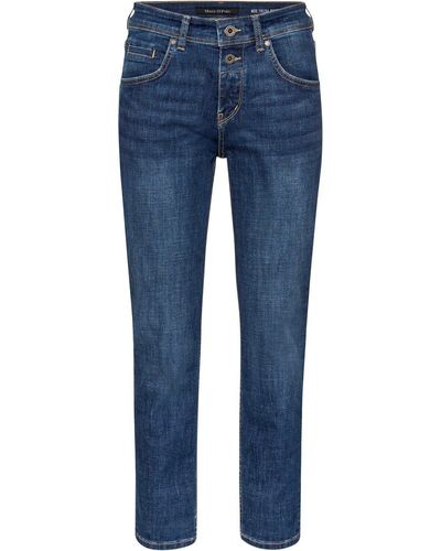 Marc O' Polo 5-Pocket- Cropped Jeans Boyfriend Theda - Blau