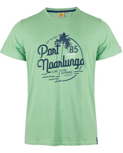 ROADSIGN australia T-Shirt Port Noarlunga (1-tlg) mit auffälligem Fluffy-Print und luftigem Schnitt - Grün