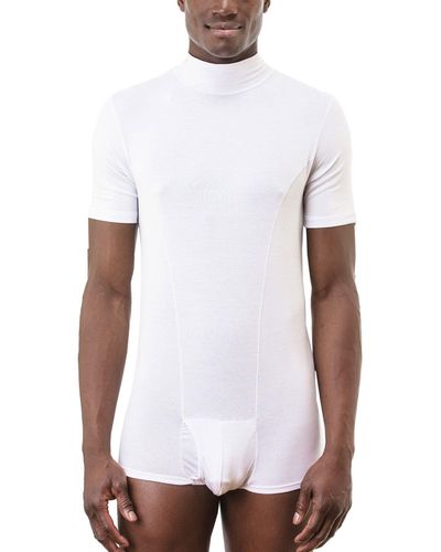 Kefali Cologne T-Shirt-Body body Business Unterhemd Männerbody KC5013 - Weiß