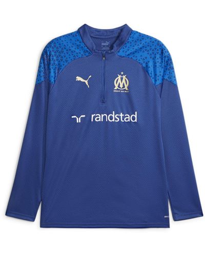 PUMA T-Shirt Olympique de Marseille Fußball-Trainings-Top mit - Blau