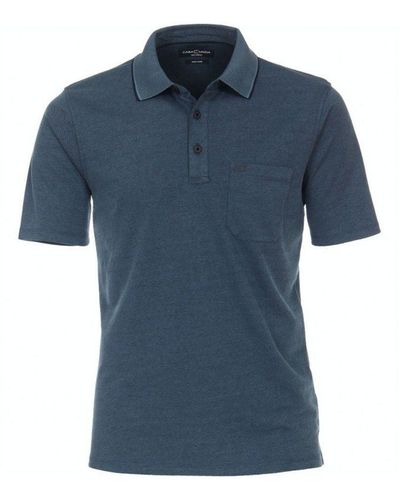 Venti Poloshirt uni regular fit (1-tlg) - Blau