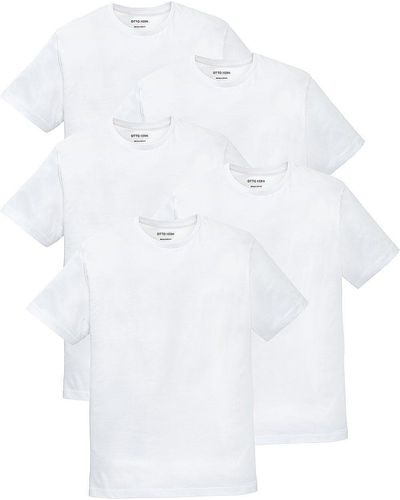 Otto Kern T-Shirt (5er-Pack) Kurzarmshirt aus hochwertiger, reiner Baumwolle - Weiß