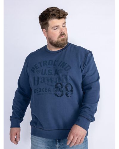 Petrol Industries Sweatshirt Men Sweater Round Neck - Blau