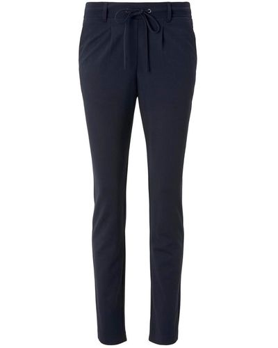 Tom Tailor Stoffhose jersey loose fit pants ankle, Real Navy Blue - Blau