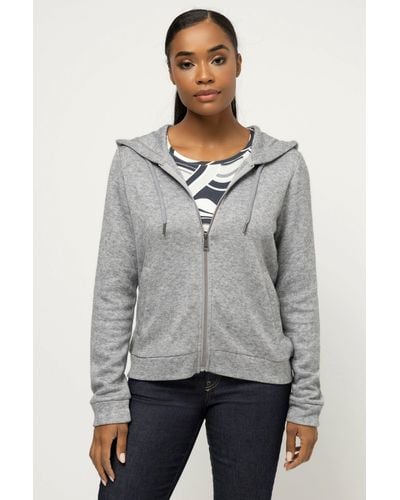 Gina Laura Sweatjacke Strickjacke - Grau