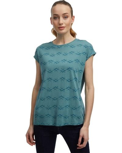 Ragwear T-Shirt DIONA PRINT - Blau