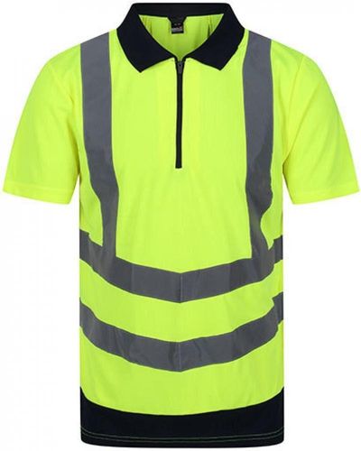 Regatta Warnschutz-Shirt Hi-Vis Pro Poloshirt, EN20471 Klasse 2 - Gelb
