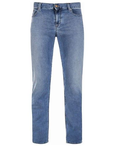 ALBERTO Straight-Jeans türkis regular (1-tlg) - Blau