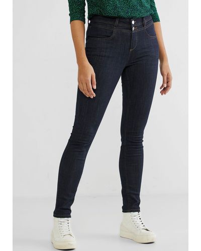 Street One Slim-fit-Jeans STYLE YORK in schlichtem Design - Blau