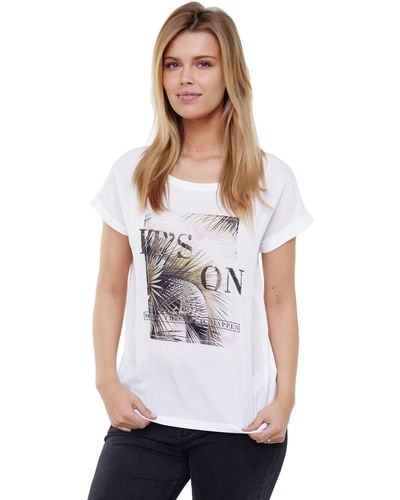 Decay T-Shirt mit Tropical-Print - Weiß