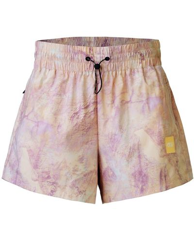 Picture W Oslon Printed Tech Shorts - Pink