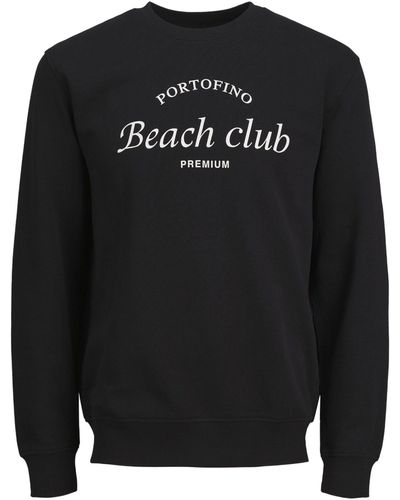 Jack & Jones Sweatshirt Pullover JPRBLAOCEAN CLUB SWEAT CREW NECK (1-tlg) - Schwarz