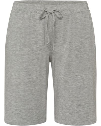 Hanro Schlafshorts Natural Elegance Schlaf-shorts sleepwear schlafmode - Grau