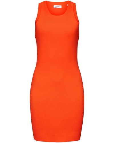 Esprit Minikleid aus Funktionsstrick - Orange