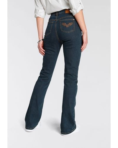 Arizona Bootcut-Jeans Comfort-Fit High Waist - Blau