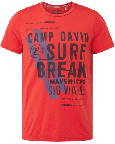 Camp David T-Shirt (1-tlg) - Rot