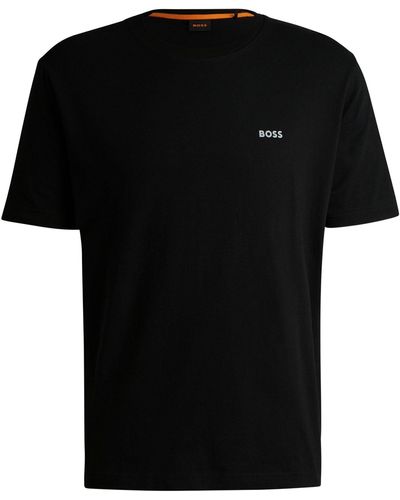 BOSS T-Shirt Te_Coral (1-tlg) - Schwarz